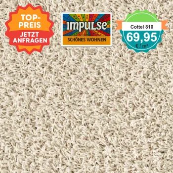 Draufsicht JAB Cottel 810 Hellbeige – Teppichboden, Farbe Hellbeige, Preis 69,95 €/m²